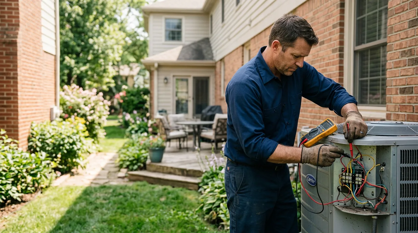 HVAC technician working near Newdale, ID